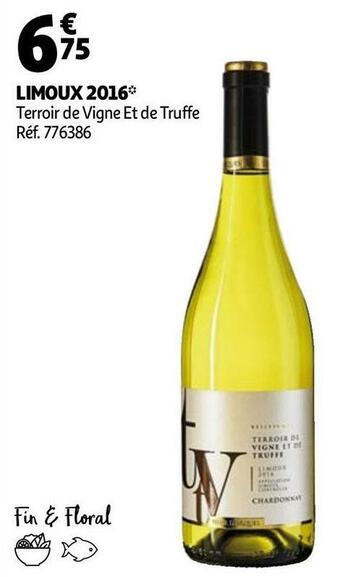 Auchan Terroir de vigne et de truffe limoux 2016 offre