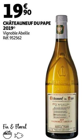 Vignoble abeille châteauneuf du pape 2019
