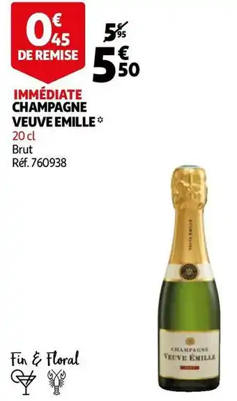 Auchan Veuve emille champagne offre