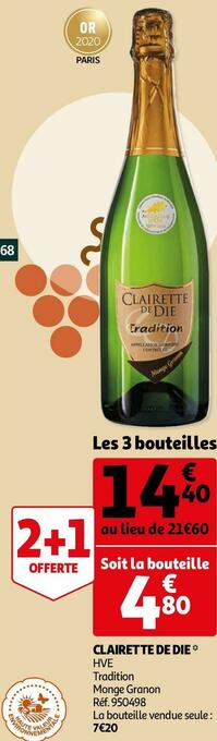 Auchan Monge granon clairette de die offre