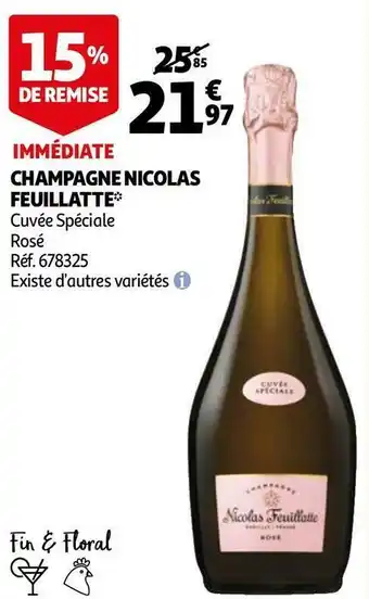 Auchan Nicolas feuillatte champagne offre