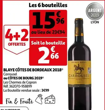 Carrousel blaye côtes de bordeaux 2018