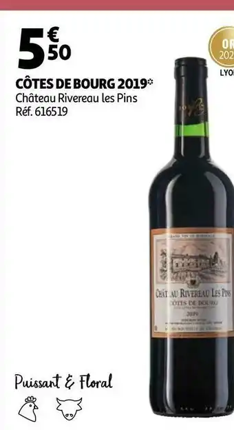 Auchan Château rivereau les pins côtes de bourg 2019 offre