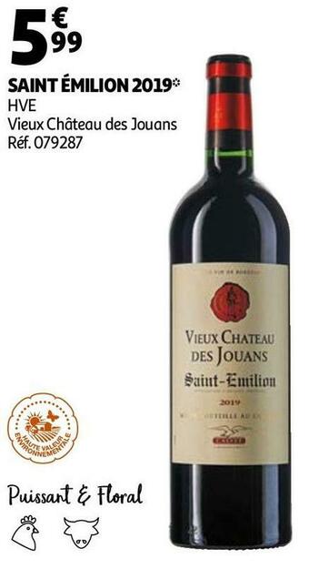 Auchan Vieux château des jouans saint émilion 2019 offre
