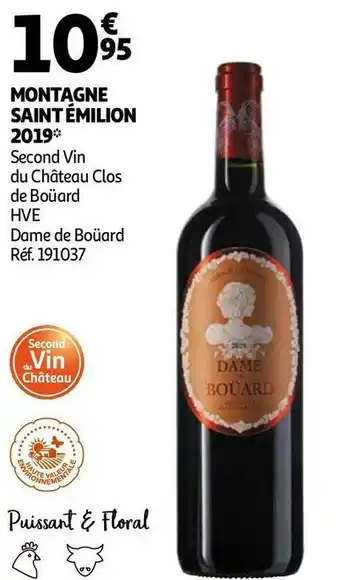 Auchan Château clos de boüard montagne saint émilion 2019 offre