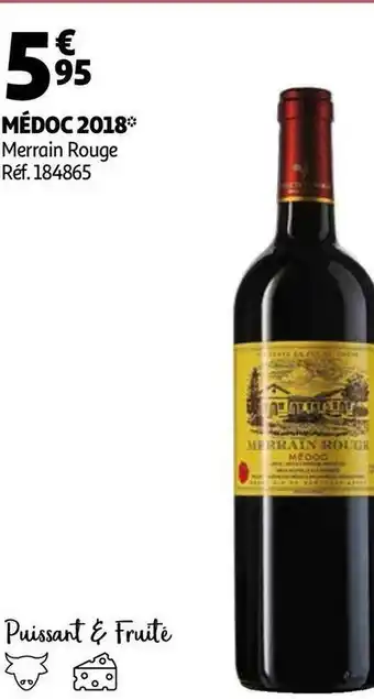 Auchan Merrain rouge médoc 2018 offre