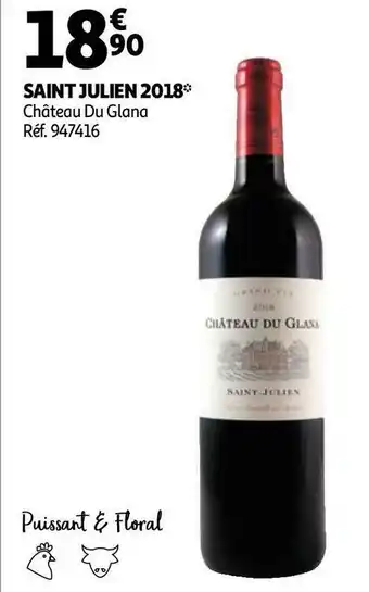 Auchan Château du glana saint julien 2018 offre
