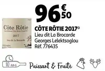 Auchan Georges lelektsoglou côte rôtie 2017 offre