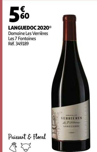 Auchan Domaine les verrières languedoc 2020 offre