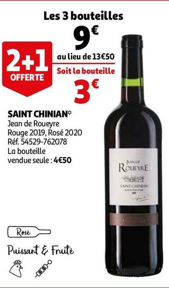 Auchan Jean de roueyre saint chinian offre