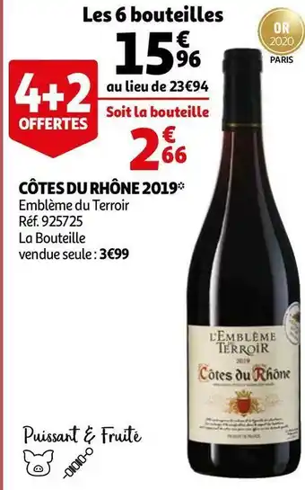 EmblĂšme du terroir cĂŽtes du rhĂŽne 2019