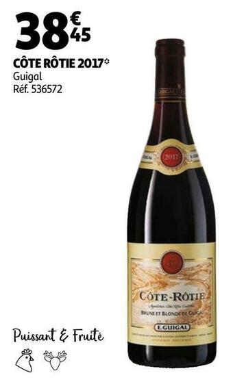 Auchan Guigal côte rôtie 2017 offre