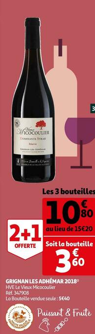 Auchan Le vieux micocoulier grignan les adhémar 2018 offre