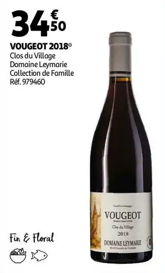 Auchan Domaine leymarie vougeot 2018 offre
