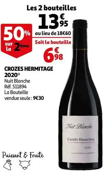 Auchan Crozes hermitage 2020 offre
