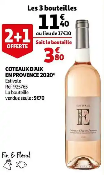 Auchan Estivale сoteaux d'aix en provence 2020 offre