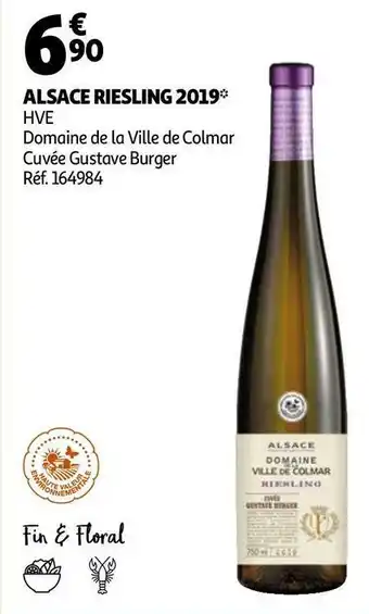 Auchan Alsace riesling 2019 offre