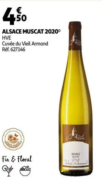 Auchan Cuvée du vieil armand alsace muscat 2020 offre