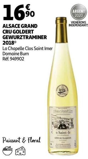Auchan Domaine burn alsace grand cru goldert gewurztraminer 2018 offre