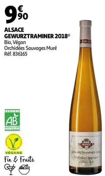 Auchan Alsace gewurztraminer 2018 offre
