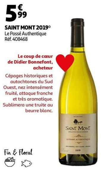 Auchan Le passé authentique saint mont 2019 offre