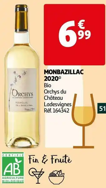 Auchan Orchys du château ladesvignes monbazillac 2020 offre