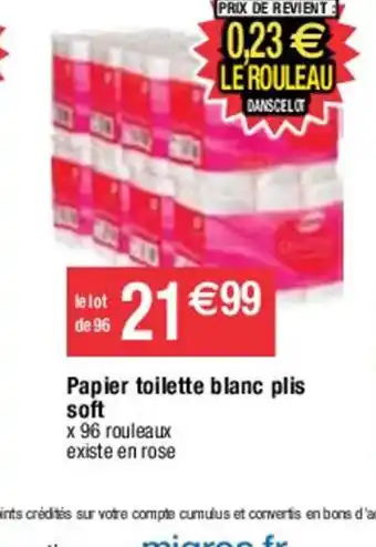 Migros Papier toilette blanc plis soft offre