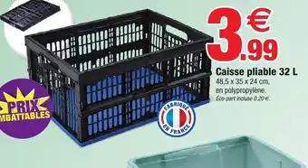 Bazarland Caisse pliable 32 L offre