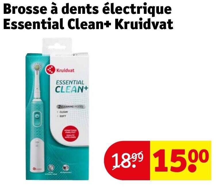 Promo Brosse à dents électrique Essential Clean+ Kruidvat chez Kruidvat