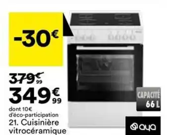 BUT Cuisinière vitrocéramique offre