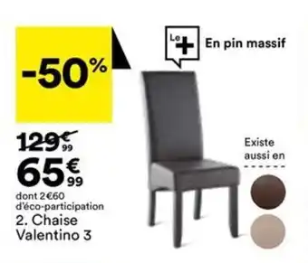 BUT Chaise Valentino 3 offre