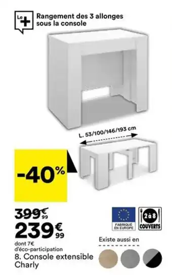 BUT Console extensible Charly offre