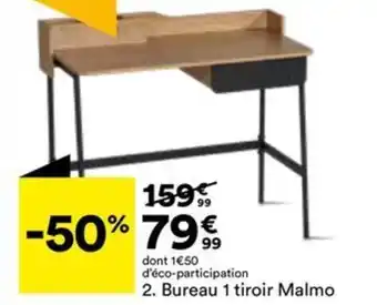 BUT Bureau 1 tiroir Malmo offre