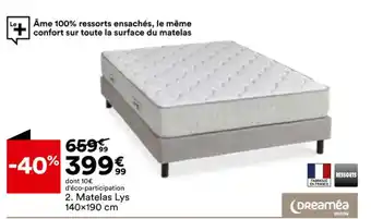 BUT Matelas Lys 140x190 cm offre