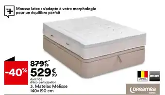 BUT Matelas Mélisse 140x190 cm offre