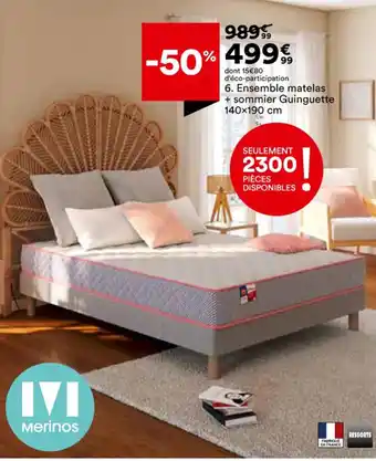BUT Ensemble matelas + sommier Guinguette 140x190 cm offre