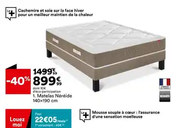 BUT Matelas Néréide 140x190 cm offre