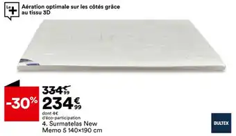 BUT Surmatelas New Memo 5 140x190 cm offre