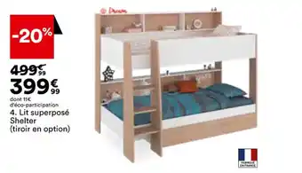 BUT Lit superposé Shelter (tiroir en option) offre