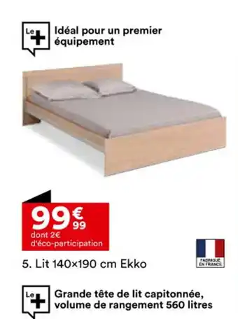 BUT Lit 140x190 cm Ekko offre