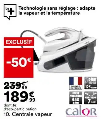 BUT Centrale vapeur offre