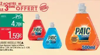 Match LIQUIDE VAISSELLE PAIC offre
