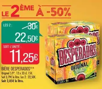 Match BIÈRE DESPERADOS offre