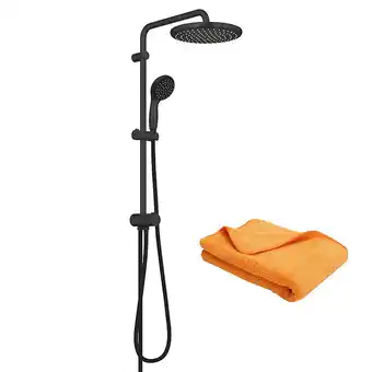 Brico Cash Colonne de douche grohe vitalio start system 250 avec inverseur noir + microfibre offre