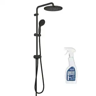 Brico Cash Colonne de douche grohe vitalio start system 250 avec inverseur noir + nettoyant grohclean offre