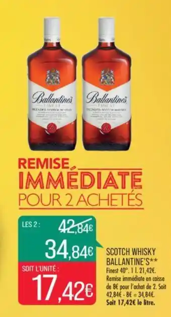 Match SCOTCH WHISKY BALLANTINE'S offre