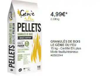 GRANULÉS DE BOIS LE GÉNIE DU FEU 15 kg