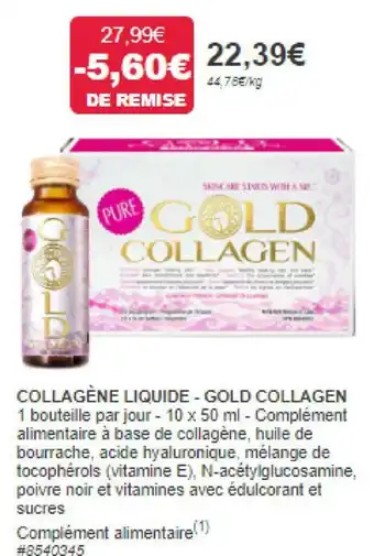 Costco COLLAGÈNE LIQUIDE - GOLD COLLAGEN offre