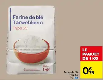 Carrefour Market Farine de blé Type 55 1 kg. offre