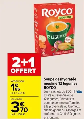 Carrefour Market Soupe déshydratée mouliné 12 légumes ROYCO offre